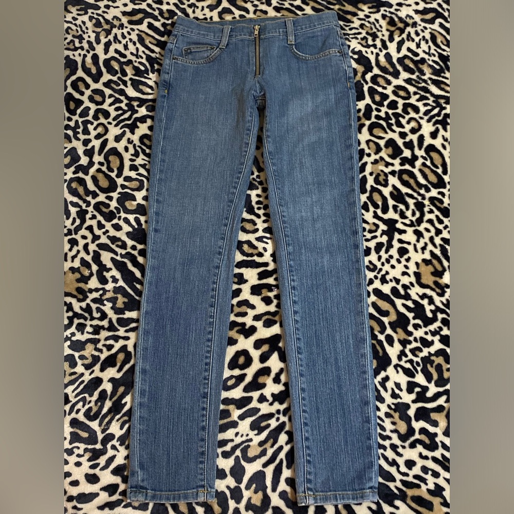 Carmar Dark Blue Zip-Front Skinny Jeans